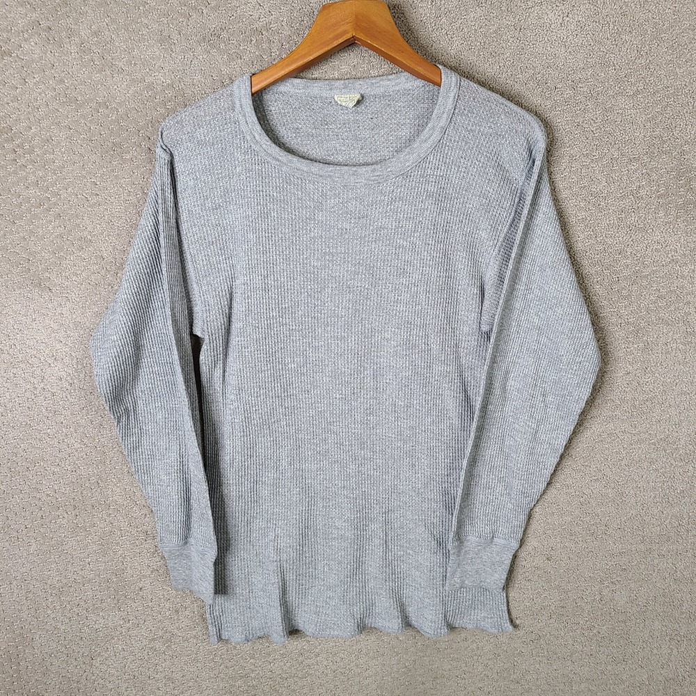 North West Territory Shirt Mens XL Gray Waffle Knit Thermal Long‎ Sleeve USA